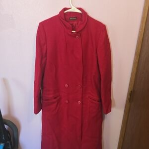 Vibrant Red Trench Coat